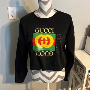 Womens cropped Gucci sweatshirt